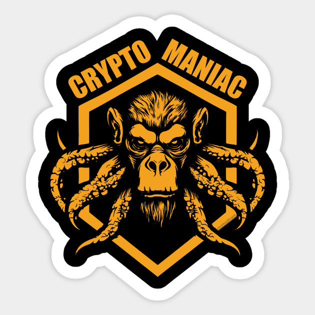 Cryptomaniac Sticker by Dead Is Not The End